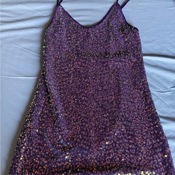 Allegra K Purple Sequin Dress - S🔥🔥 - Picture 2 of 9
